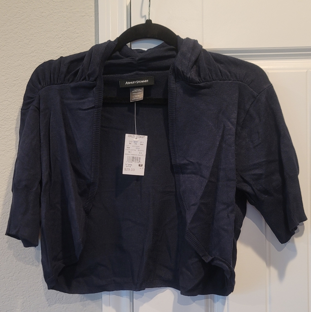 Open Front Lightweight Short Sleeve Shrug